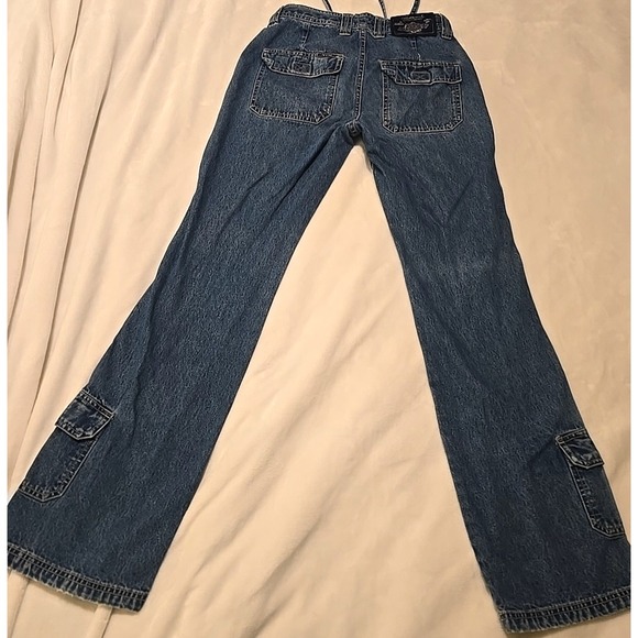 REVOLT Jeans Co. Women's 3 Cargo Denim Streetwear Y2K Utility Skater Distressed - Picture 9 of 13